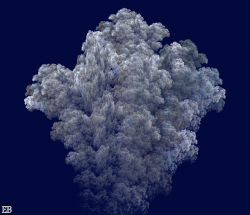 Volcano's Explosion Cloud 3D