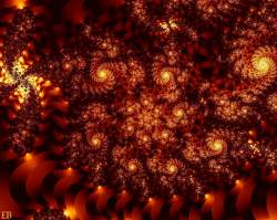 Mandelbrot&#039;s Flaming Spirals