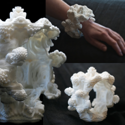 Mandelbulb Bracelet #01 -3D printed fractal jewelry