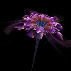 Coloured Glass Fractal Flower