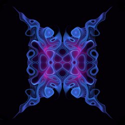 A Blue and Pink Fractal Flame