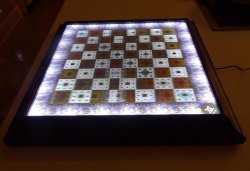3D Lenticular LED underlit Fractal Chess Board