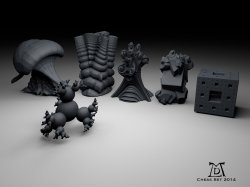 Fractal 3D Chess Set