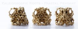 Kaleidoscopic Roots - 3D Printed Fractal Pendant