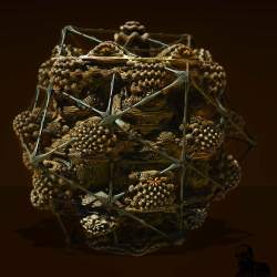 Arachnephobia by icosahedral spider leg caging